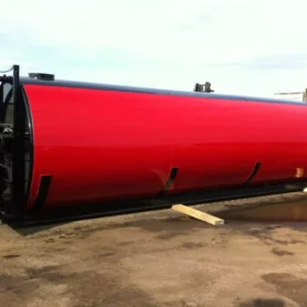 Large red and black sealcoat tank