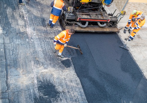 Road workers perform asphalt installation, and to make the job easier, trust the to name for Crack Sealers in Texas