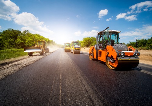 A roadway being repaved using Etnyre's asphalt machinery