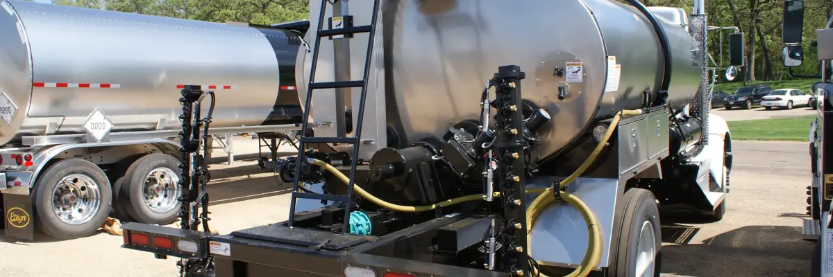 A seal coat spreader is part of Etnyre’s road maintenance equipment Kansas contractors choose